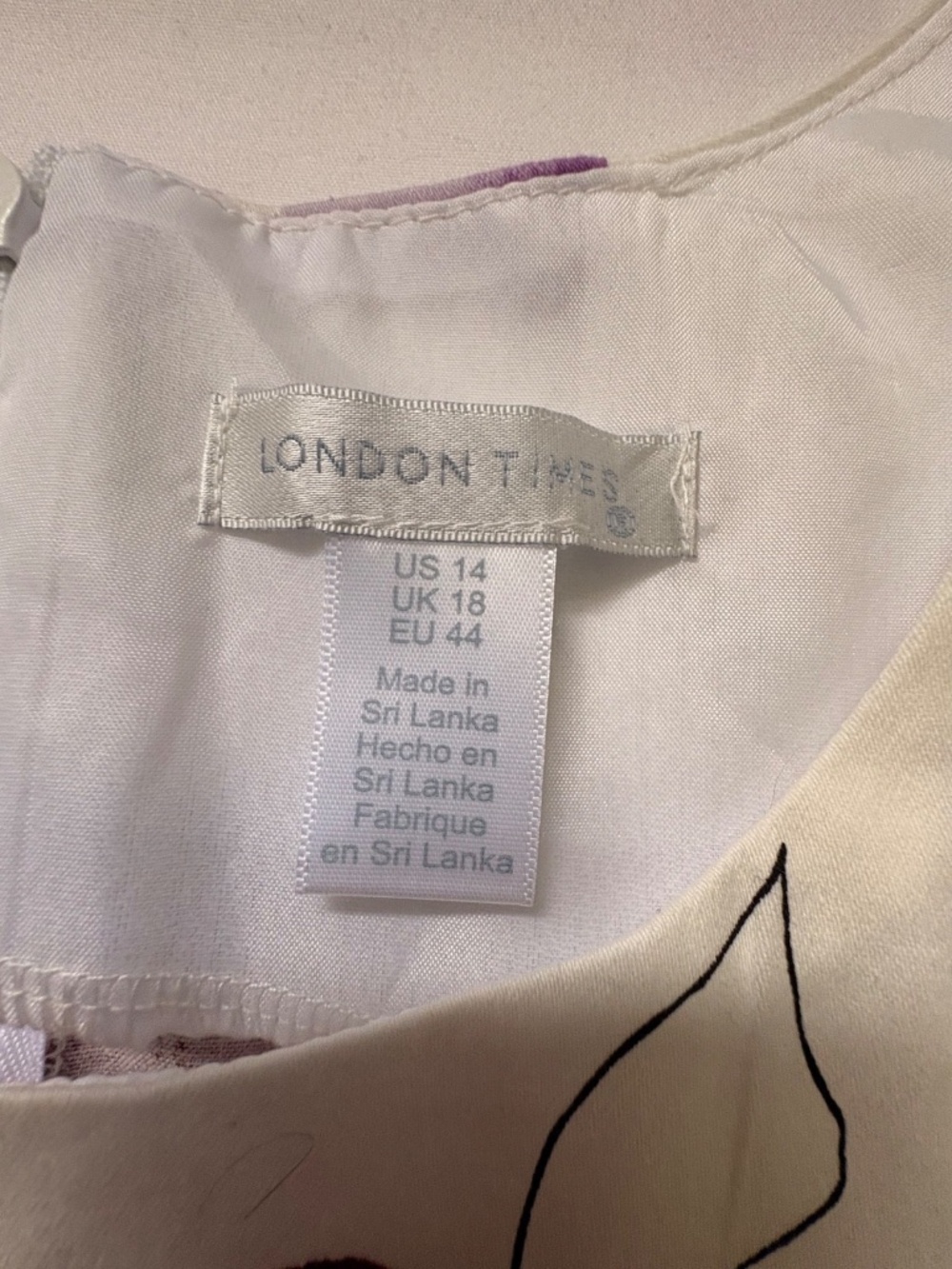 London Times "Miranda" Sleeveless Shift Sundress Floral Size 14 NWT - Picture 8 of 15